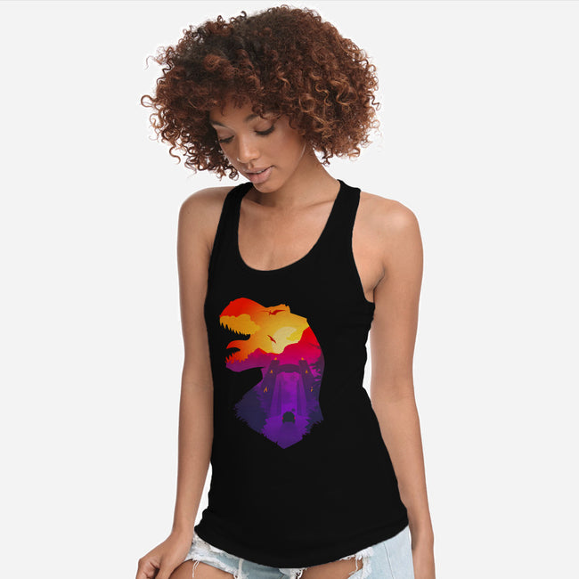 Jurassic Dawn-womens racerback tank-Guillercraist