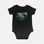 Jurassic Night-baby basic onesie-Hootbrush
