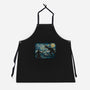 Jurassic Night-unisex kitchen apron-Hootbrush