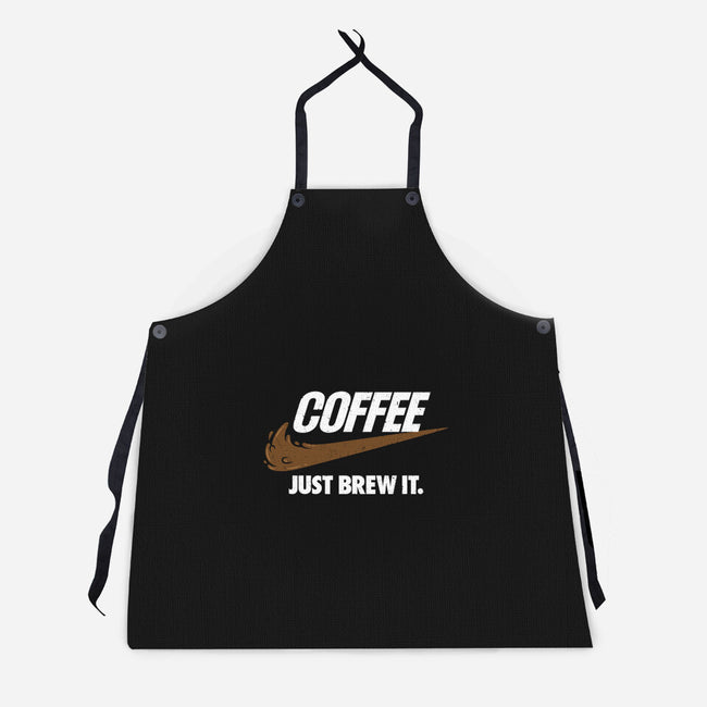 Just Brew It-unisex kitchen apron-mikehandyart
