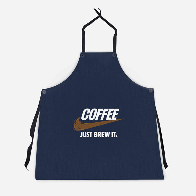 Just Brew It-unisex kitchen apron-mikehandyart