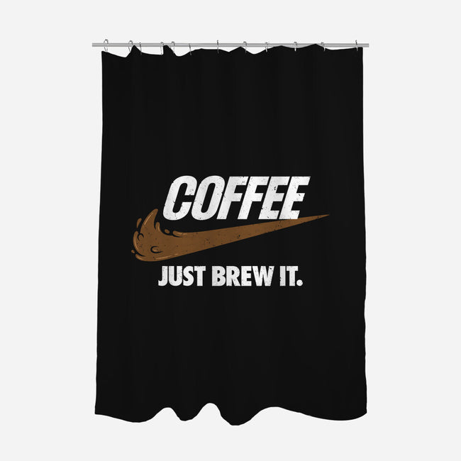 Just Brew It-none polyester shower curtain-mikehandyart