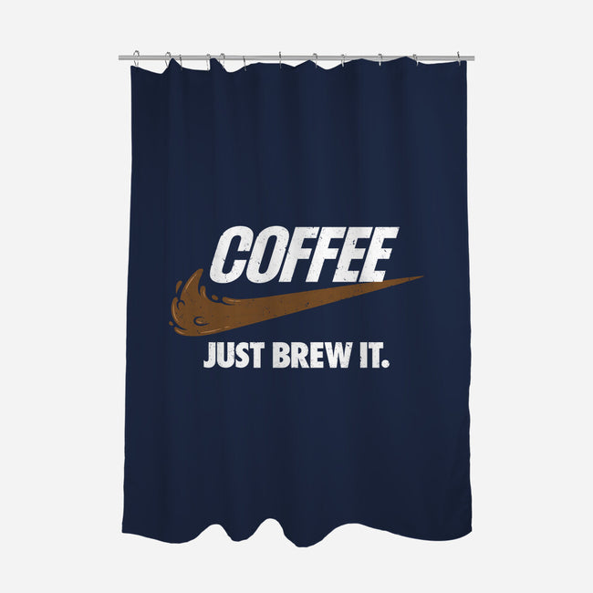 Just Brew It-none polyester shower curtain-mikehandyart