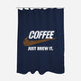 Just Brew It-none polyester shower curtain-mikehandyart