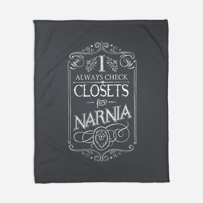 I Always Check Closets-none fleece blanket-Ma_Lockser
