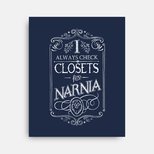 I Always Check Closets-none stretched canvas-Ma_Lockser