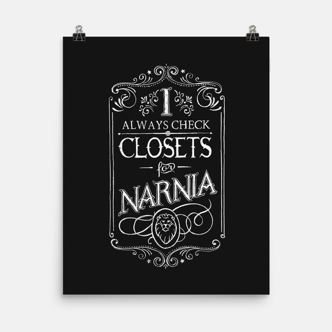 I Always Check Closets-none matte poster-Ma_Lockser