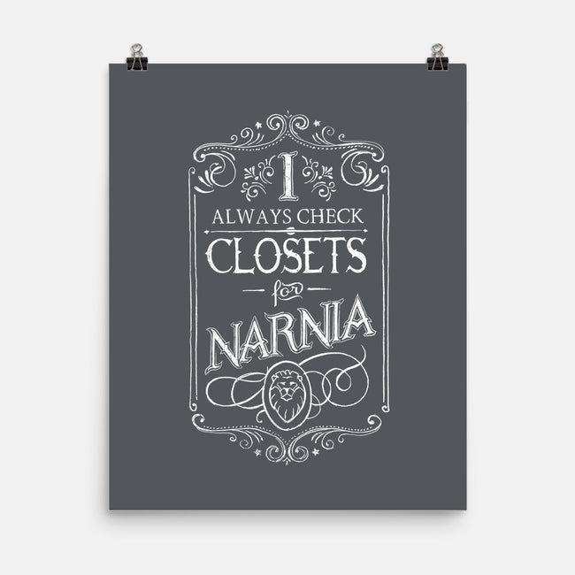 I Always Check Closets-none matte poster-Ma_Lockser