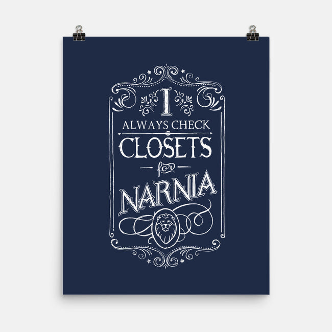 I Always Check Closets-none matte poster-Ma_Lockser