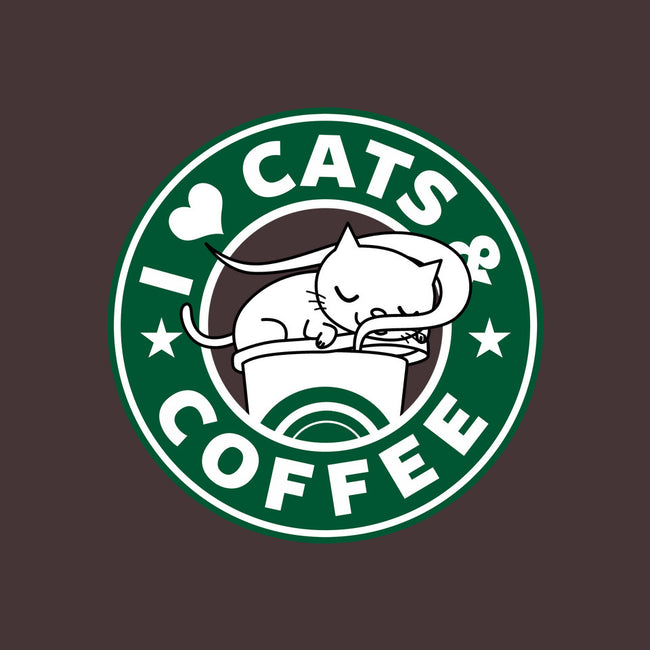 I Love Cats and Coffee-none zippered laptop sleeve-Boggs Nicolas