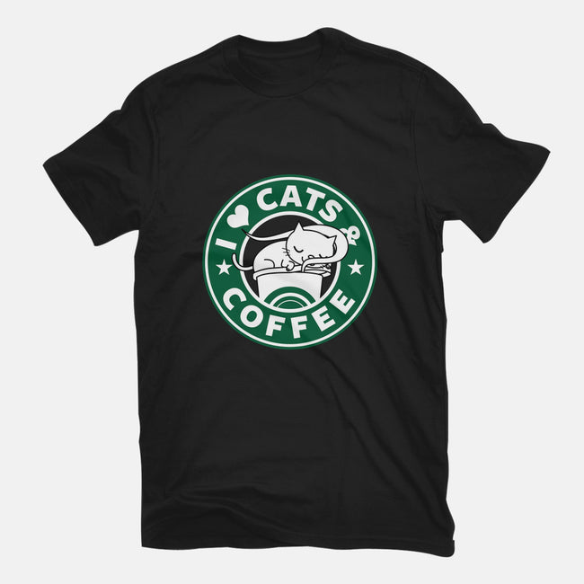 I Love Cats and Coffee-mens heavyweight tee-Boggs Nicolas