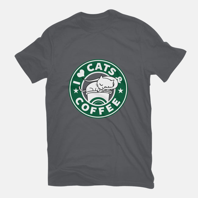 I Love Cats and Coffee-mens heavyweight tee-Boggs Nicolas