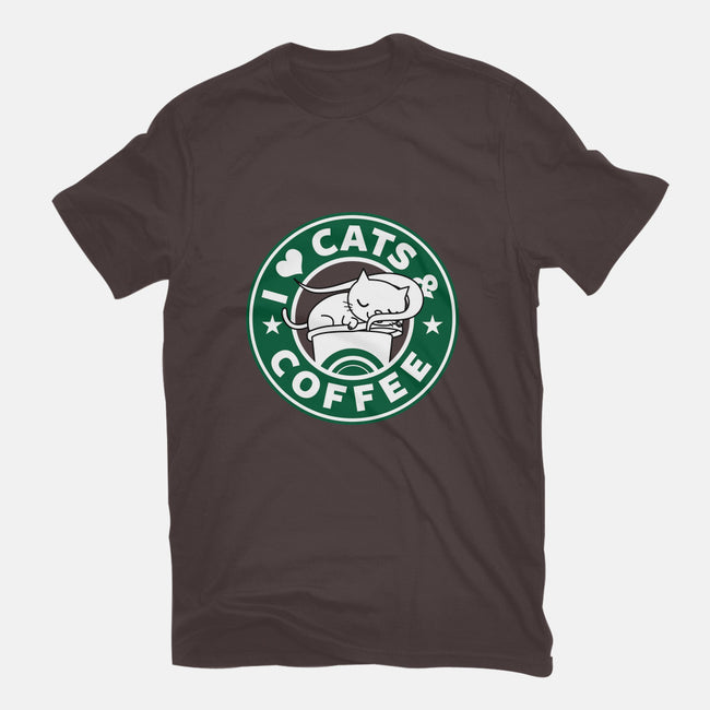 I Love Cats and Coffee-mens heavyweight tee-Boggs Nicolas