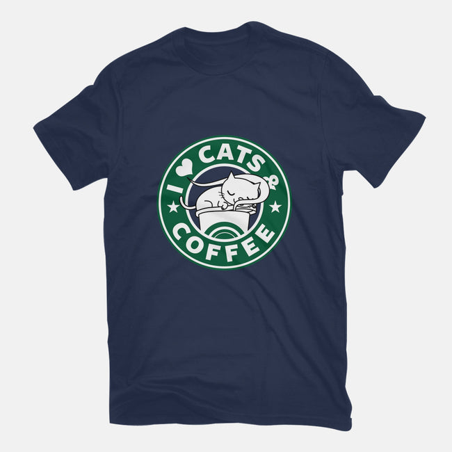 I Love Cats and Coffee-mens heavyweight tee-Boggs Nicolas