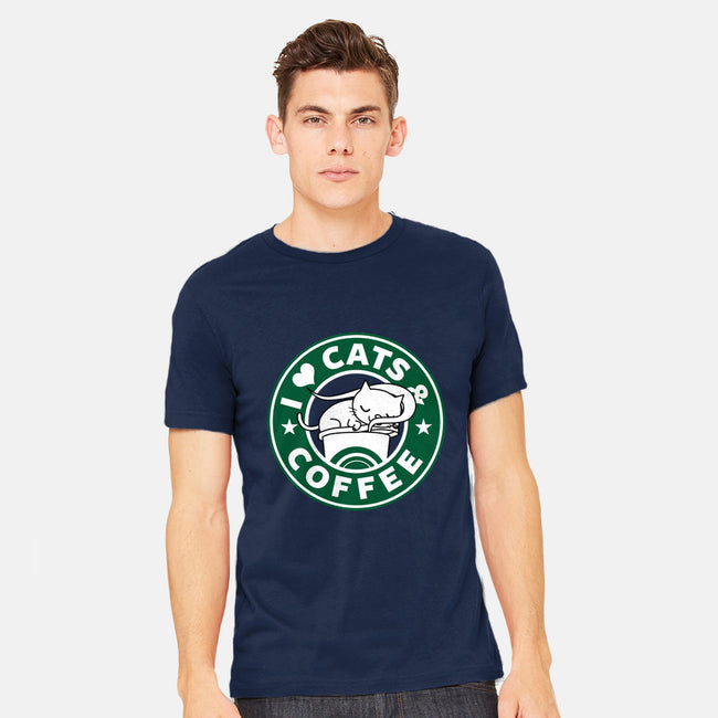 I Love Cats and Coffee-mens heavyweight tee-Boggs Nicolas