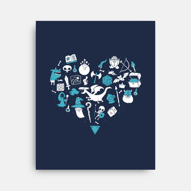 I Love Questing-none stretched canvas-queenmob
