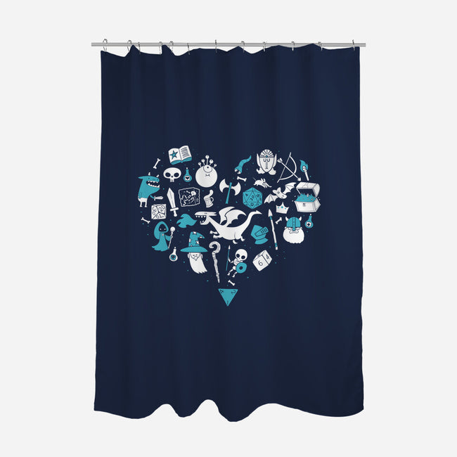 I Love Questing-none polyester shower curtain-queenmob