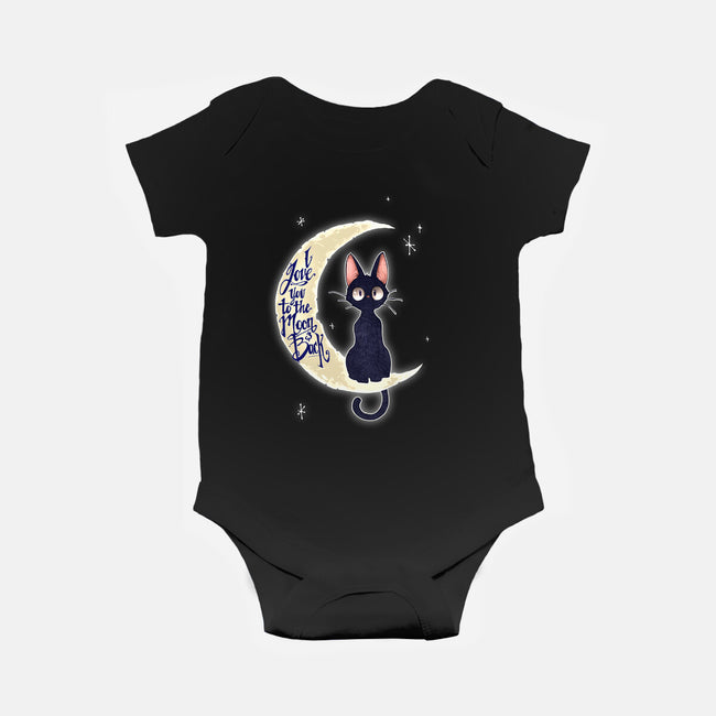 I Love You to The Moon & Back-baby basic onesie-TimShumate