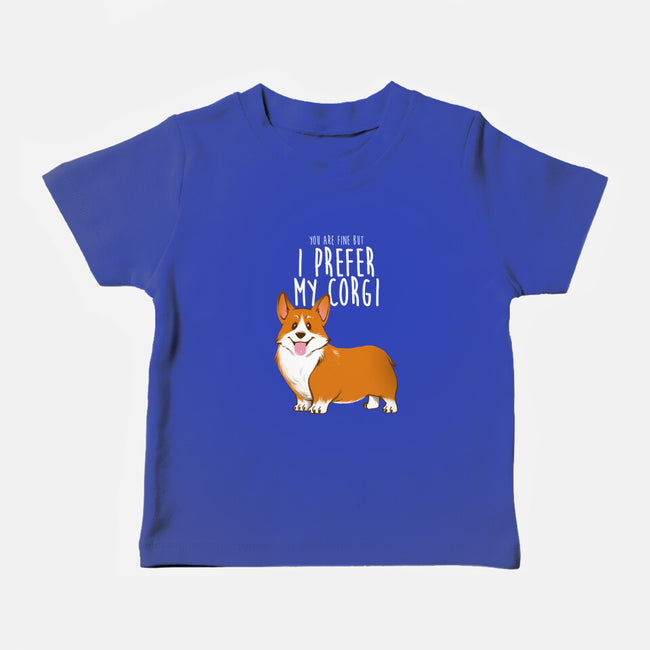 I Prefer My Corgi-baby basic tee-ursulalopez