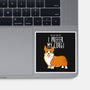 I Prefer My Corgi-none glossy sticker-ursulalopez