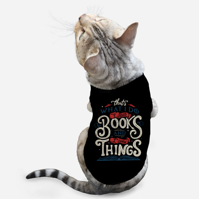 I Read Books and I Know things-cat basic pet tank-Tobefonseca