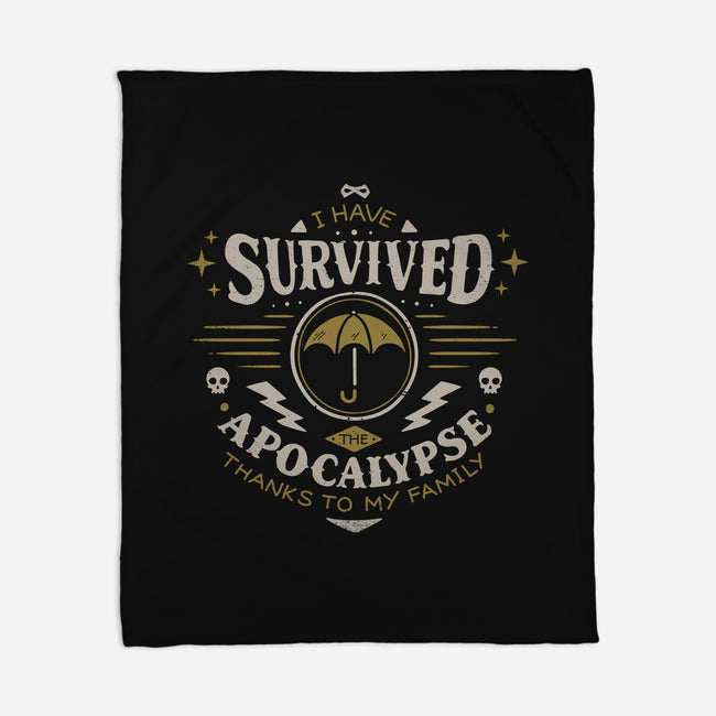 I Survived the Apocalypse-none fleece blanket-Typhoonic