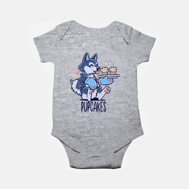 I'm Making Pupcakes-baby basic onesie-TechraNova