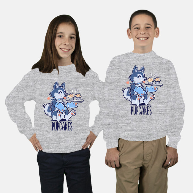 I'm Making Pupcakes-youth crew neck sweatshirt-TechraNova