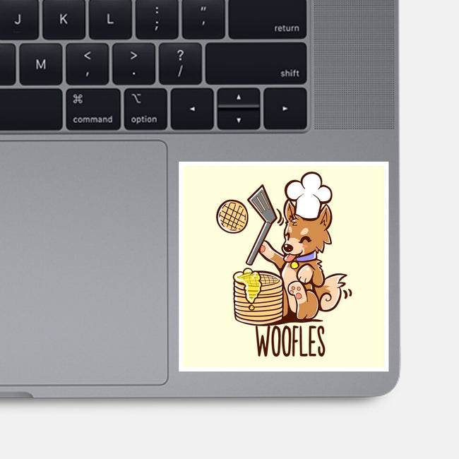I'm Making Woofles-none glossy sticker-TechraNova