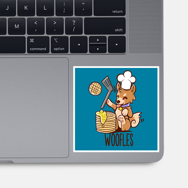 I'm Making Woofles-none glossy sticker-TechraNova