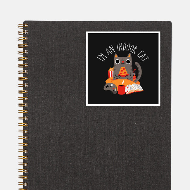 Indoor Cat-none glossy sticker-DinomIke