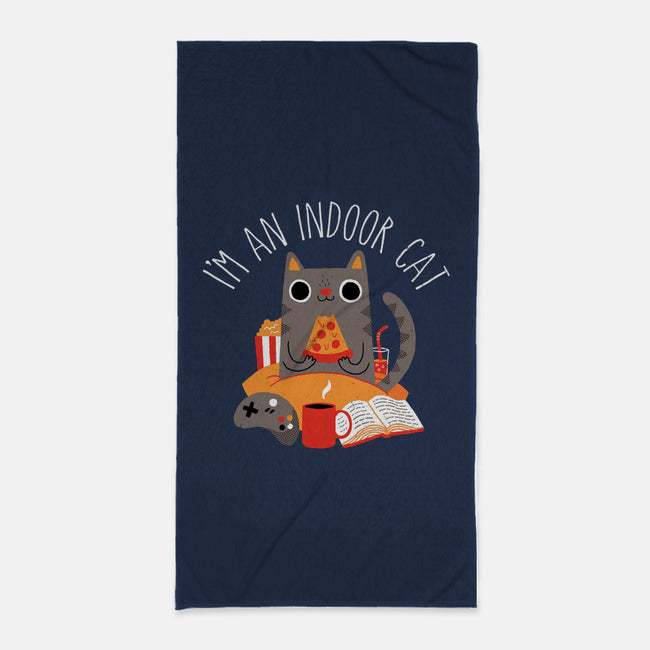 Indoor Cat-none beach towel-DinomIke