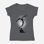 Ink Dragon-womens v-neck tee-alnavasord