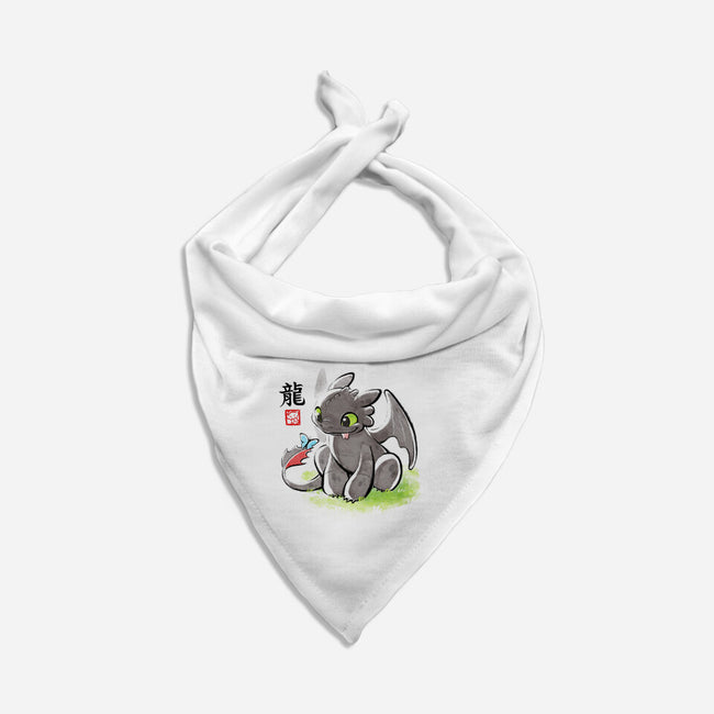 Inked Dragon-cat bandana pet collar-BlancaVidal