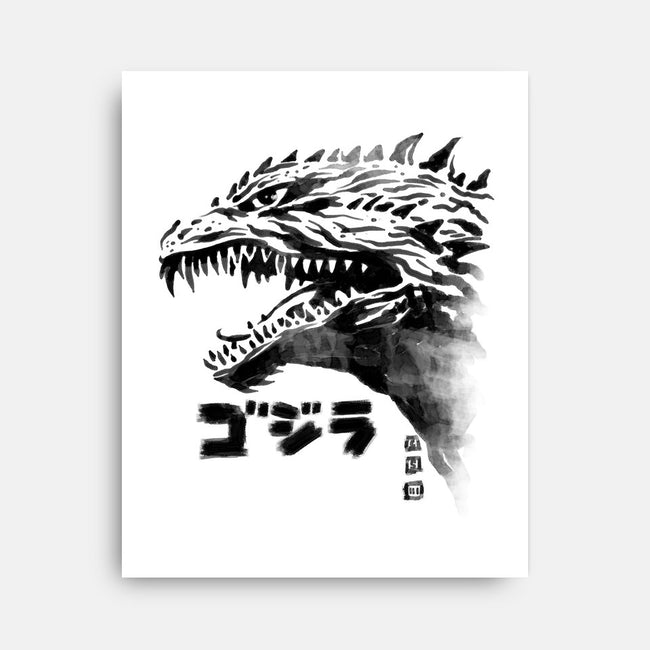 Inked Gojira-none stretched canvas-cs3ink