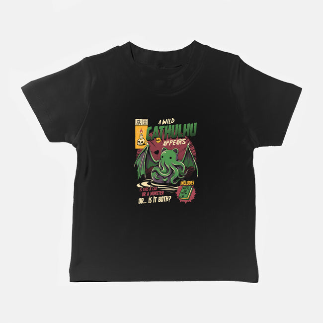 Is It a Cat Or a Monster-baby basic tee-ilustrata