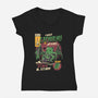 Is It a Cat Or a Monster-womens v-neck tee-ilustrata