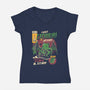 Is It a Cat Or a Monster-womens v-neck tee-ilustrata