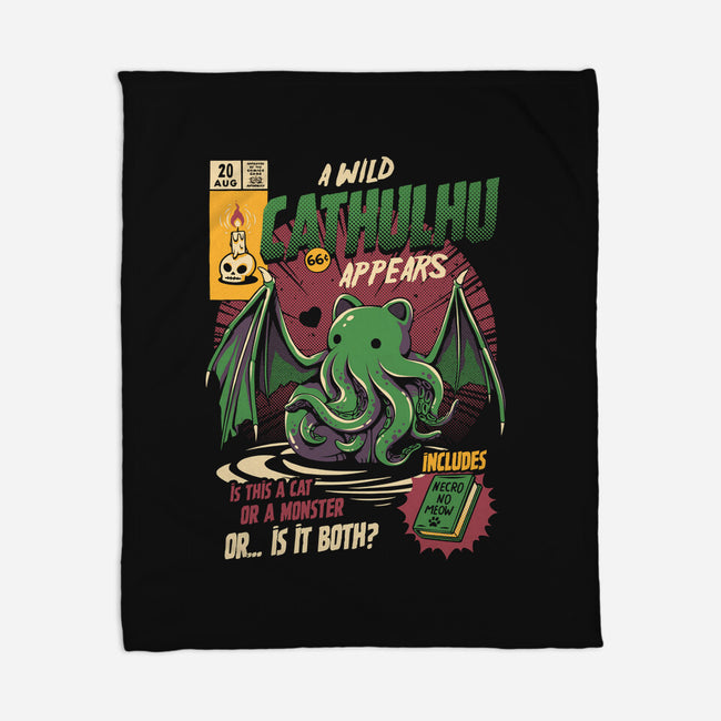 Is It a Cat Or a Monster-none fleece blanket-ilustrata