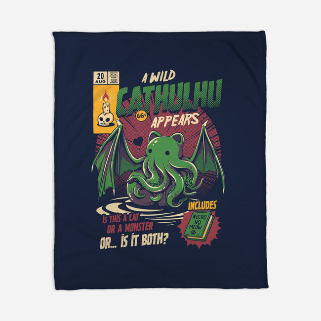 Is It a Cat Or a Monster-none fleece blanket-ilustrata