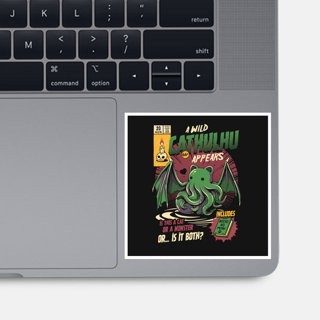 Is It a Cat Or a Monster-none glossy sticker-ilustrata