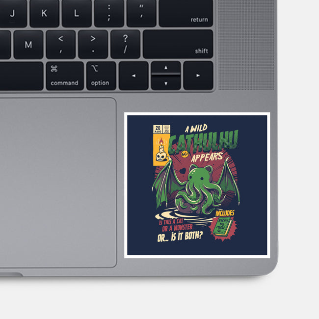 Is It a Cat Or a Monster-none glossy sticker-ilustrata