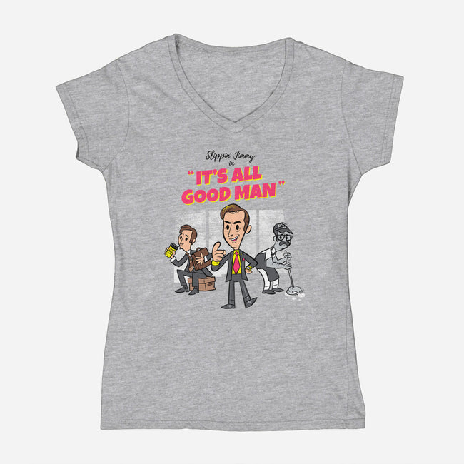 It's All Good Man-womens v-neck tee-spiritgreen