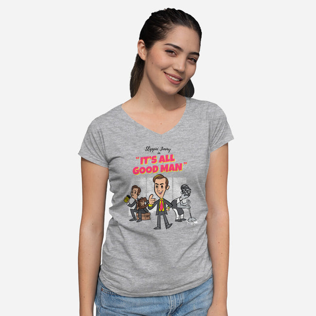 It's All Good Man-womens v-neck tee-spiritgreen