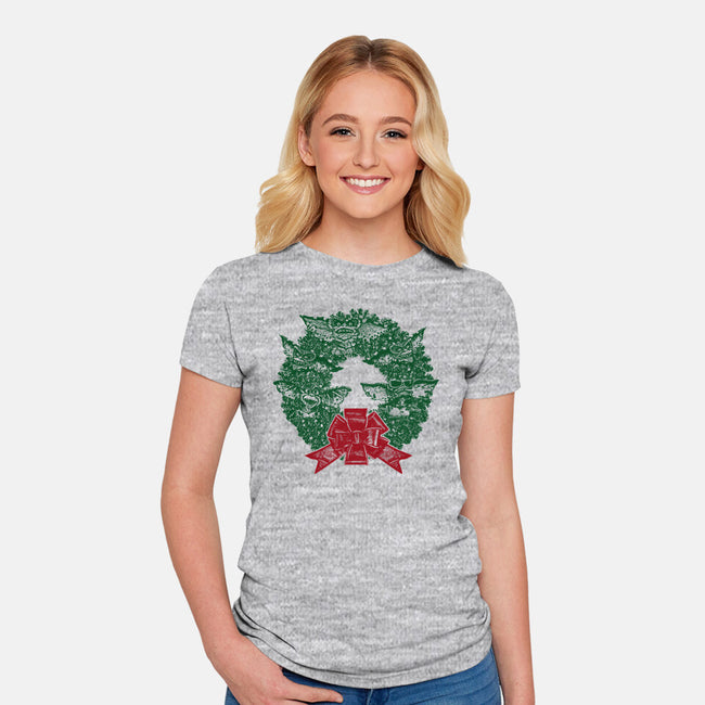 It's Beginning To Look A Lot Like Gremlins-womens fitted tee-QFSChris