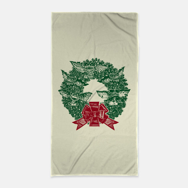 It's Beginning To Look A Lot Like Gremlins-none beach towel-QFSChris