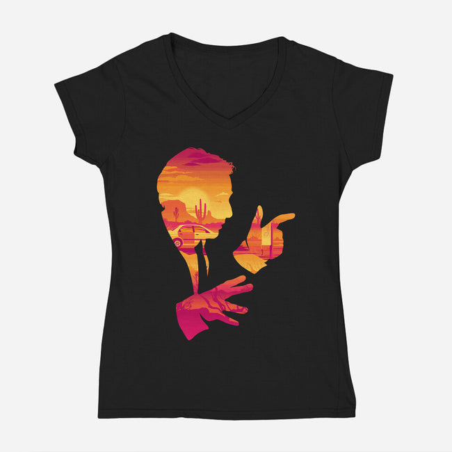 It's Showtime, Folks!-womens v-neck tee-DJKopet