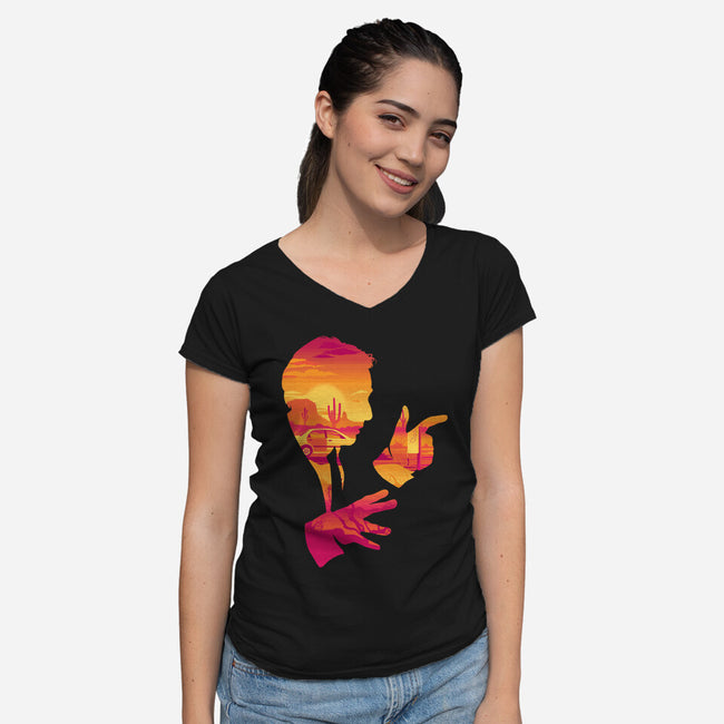 It's Showtime, Folks!-womens v-neck tee-DJKopet