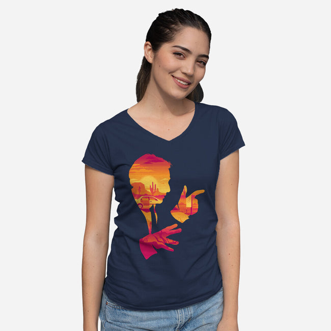 It's Showtime, Folks!-womens v-neck tee-DJKopet