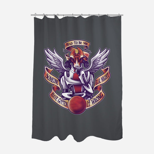 Had To Be Me-none polyester shower curtain-KindaCreative